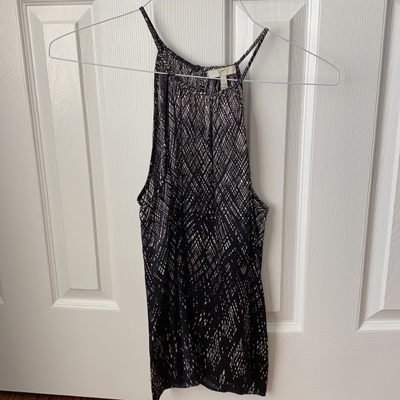 Joie Black and White Graphic Silk Top - Picture 3 of 8